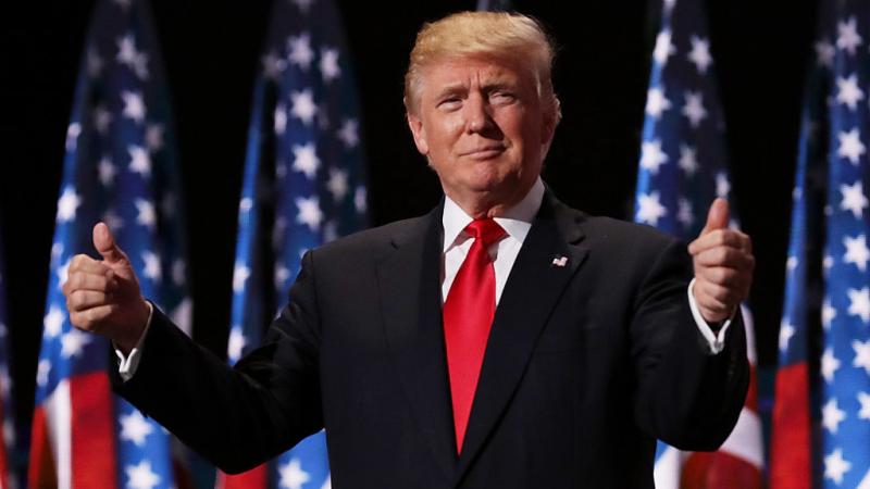 President Trump at the Republican National Convention in July 2016