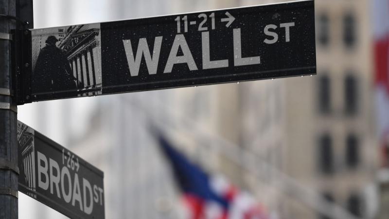 Wall Street sign on March 23, 2020