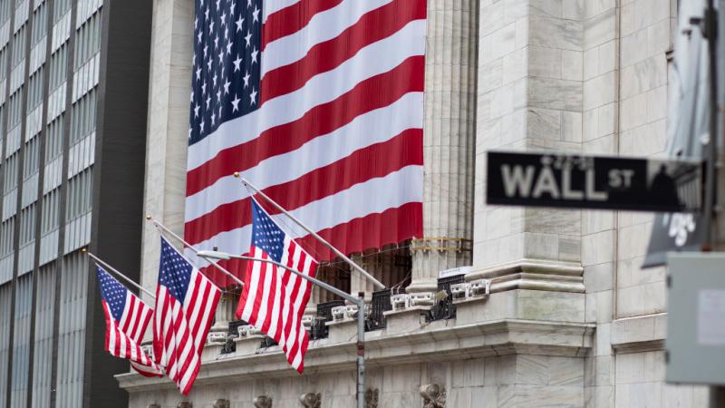 Outside of the New York Stock Exchange on April 9, 2020