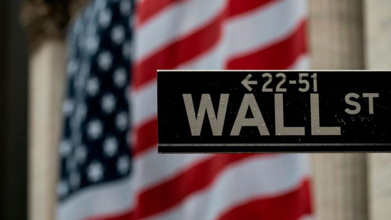 U.S. flag at the New York Stock Exchange on April 30, 2020