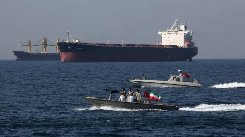 Iranian soldiers in the Persian Gulf
