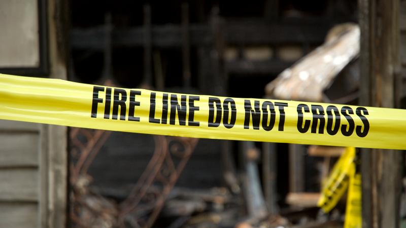 A fire scene
