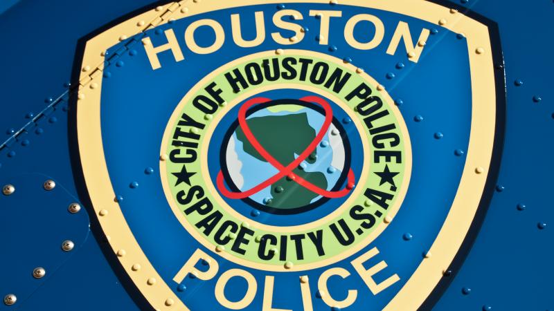 A police helicopter in Houston, Texas
