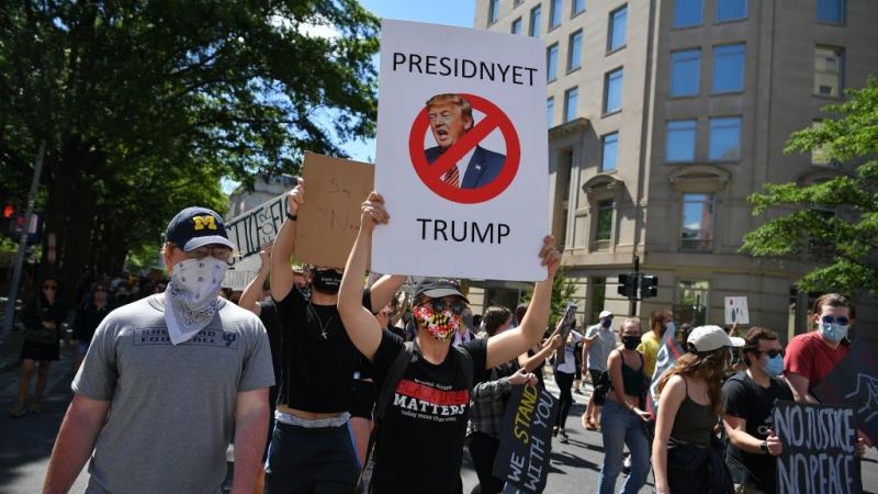 Anti-Trump placard