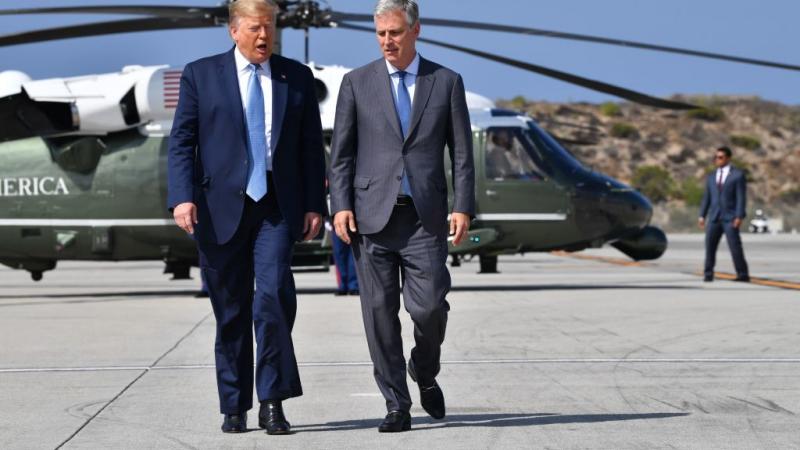 President Donald Trump and national security adviser Robert O'Brien