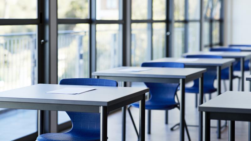 An empty schoolroom