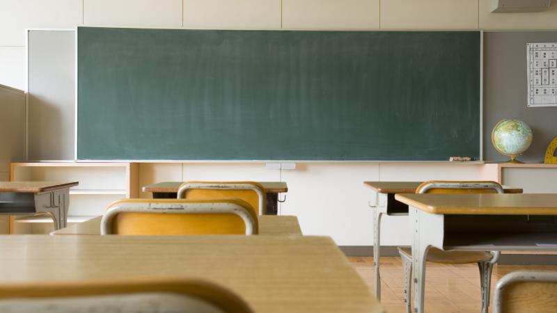 An empty classroom