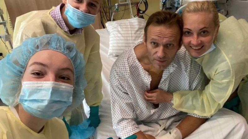 Navalny with family in September 2020
