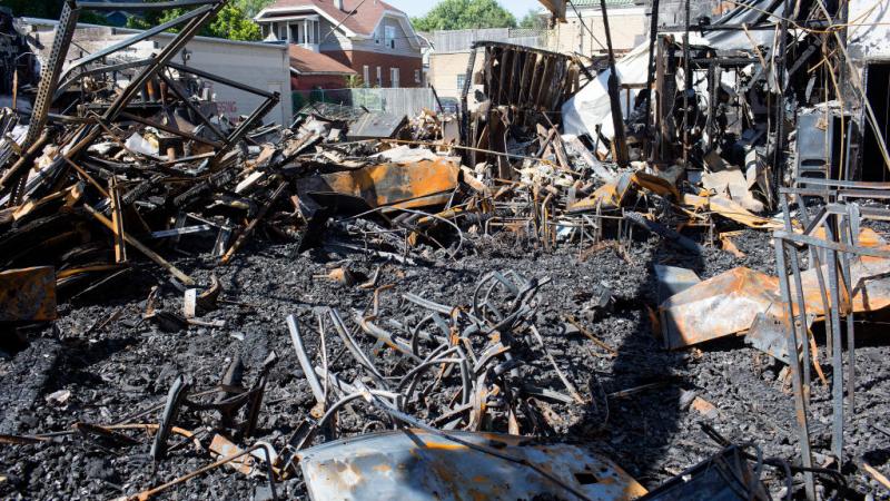 Rubble in the wake of the Kenosha riots