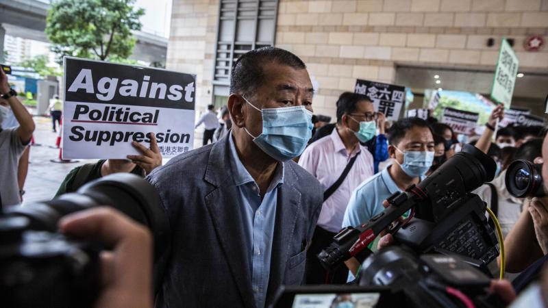 Jimmy Lai arrives at the West Kowloon court in Hong Kong September 15, 2020. 