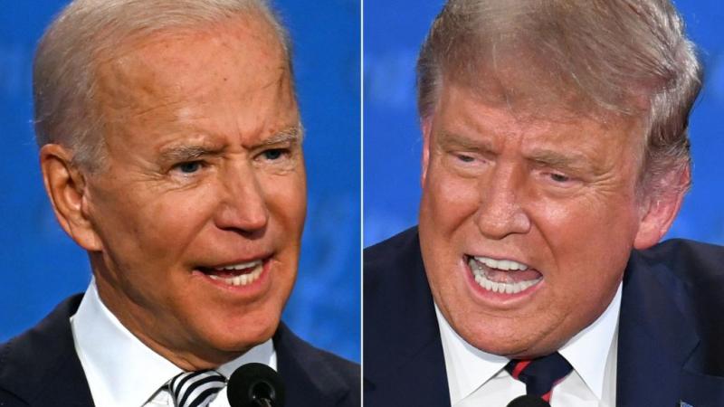 Trump and Biden at the first 2020 presidential debate