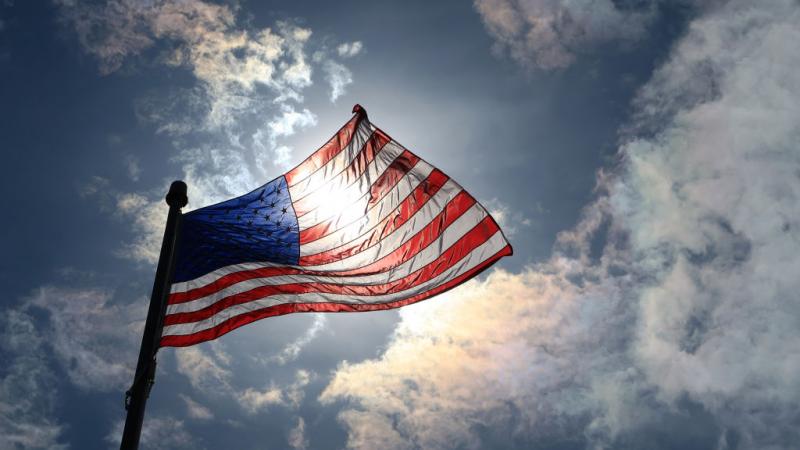 American flag in New Jersey in 2017