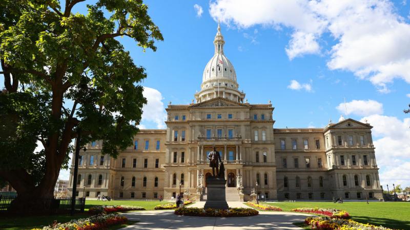 The Michigan state capitol