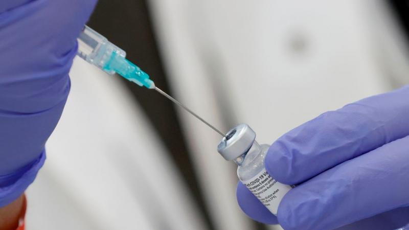 A vial of COVID-19 vaccine