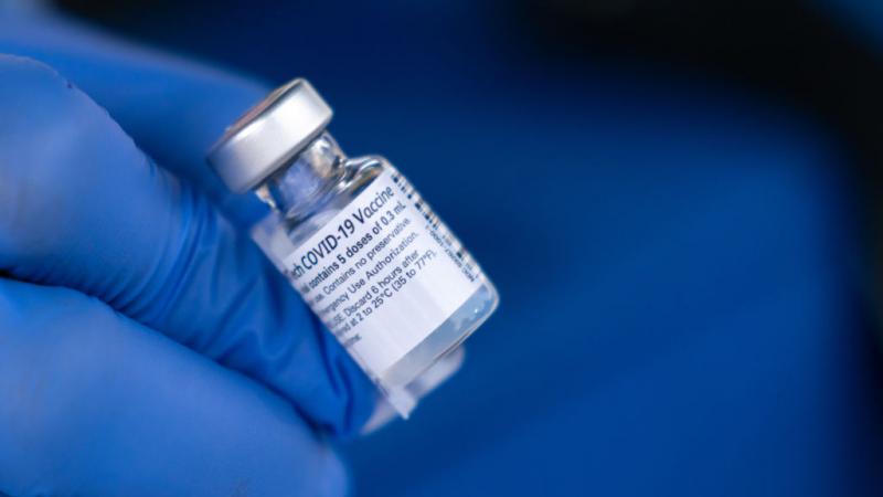 Vial of Pfizer-BioNTech COVID-19 vaccine in Georgia in December 2020