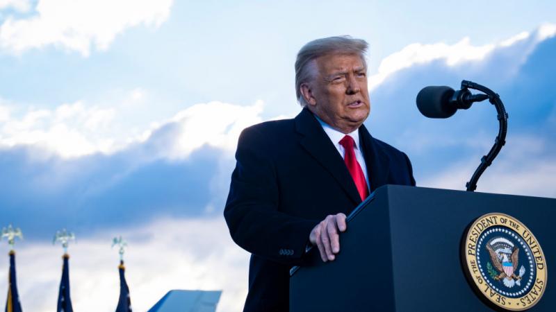 President Trump on Jan. 20, 2021