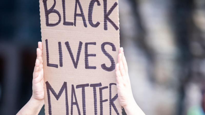 Protestor in New York in 2020