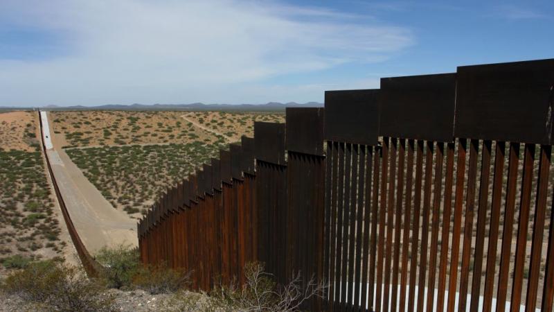 Part of wall on U.S.-Mexico border seen from Chihuahua State in Mexico in 2019