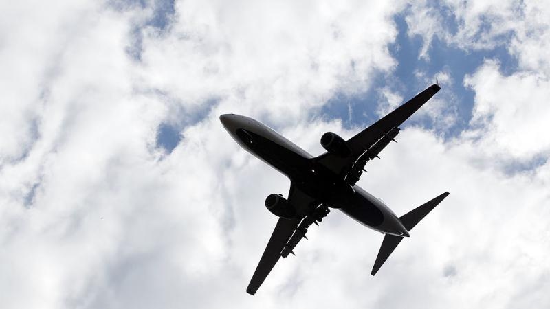 Airplane flying in North Carolina in 2010