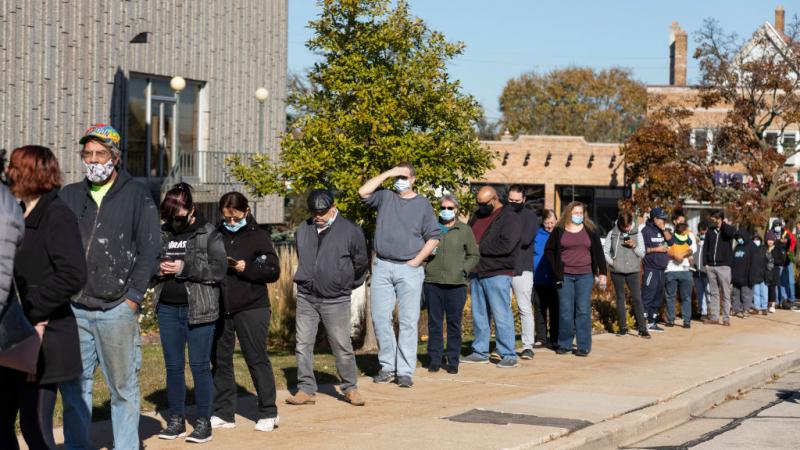 Voters in Milwaukee, WI., Nov. 3