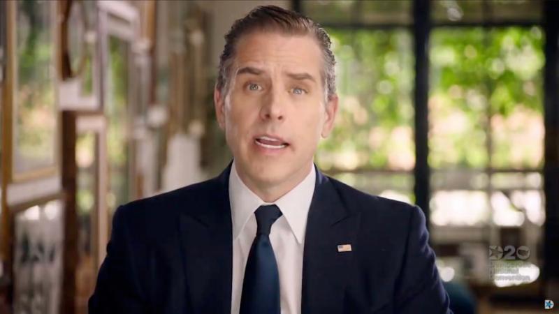 Screenshot of Hunter Biden from DNCCC's livestream of 2020 Democratic National Convention