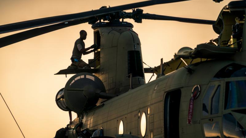 A CH-47 helicopter
