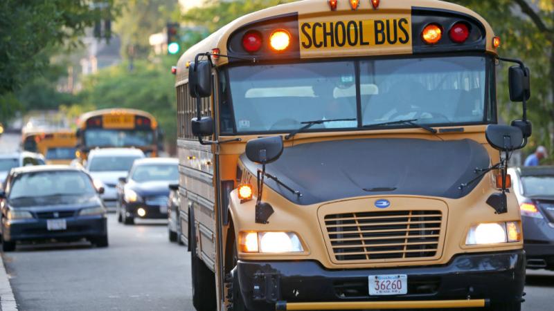 School bus in Boston in 2018