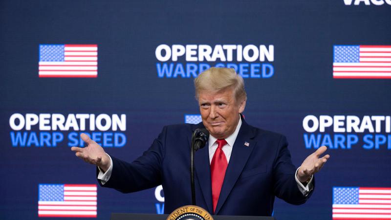 Trump talks COVID-19 vaccine.