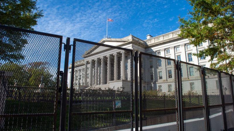 US Treasury Department building.