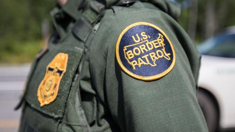 Patch on Border Patrol agent's uniform in Maine in 2018