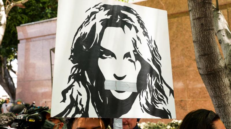 Sign at Free Britney protest