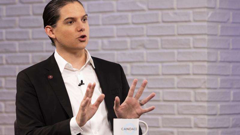 Robby Starbuck appears as a guest during a taping of "Candace" Hosted By Candace Owens on August 2, 2021 in Nashville, Tennessee.