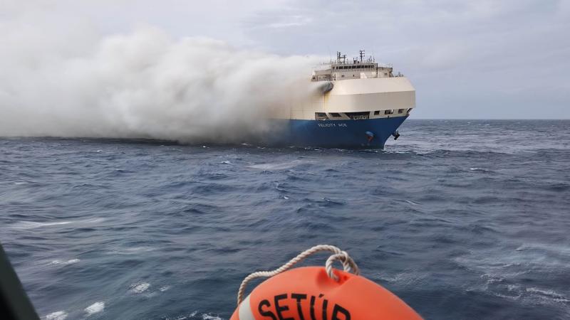 The burning ship