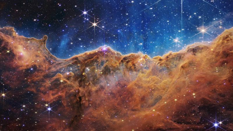 The Carina Nebula as viewed through the James Webb Space Telescope