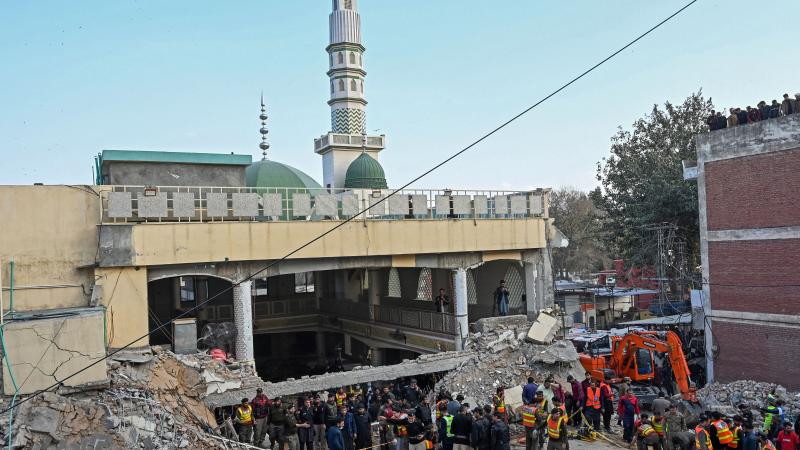 Mosque, Peshawar, Pakistan, Jan. 30, 2023