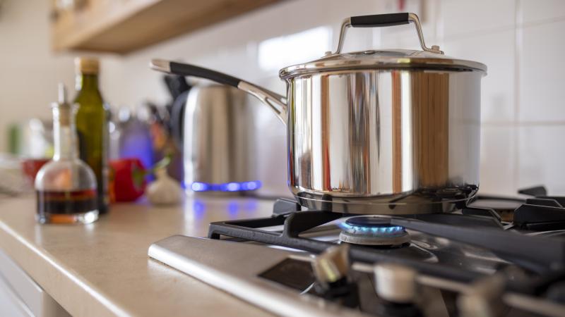A gas stove