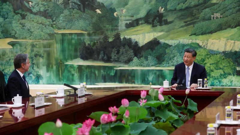 Sec. of State Antony Blinken and Xi Jinping