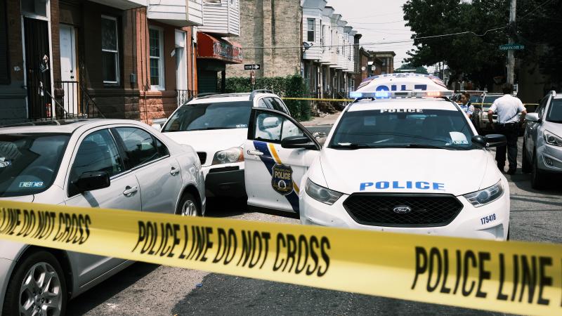 Crime scene tape, police, Philadelphia, Pa., July 19, 2021