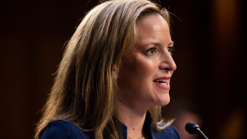 Michigan Secretary of State Jocelyn Benson testifies during the Senate Judiciary Committee hearing on Protecting Our Democracys Frontline Workers on Wednesday, August 3, 2022.