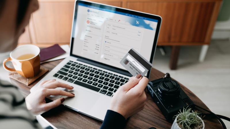 Online shopping, credit card, file photo