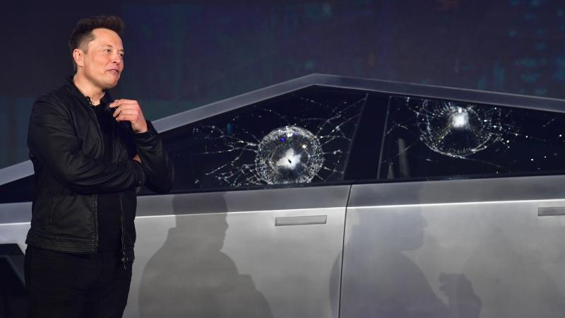 Elon Musk, Tesla Cybertruck, Nov. 21, 2019, Hawthorne, Calif.
