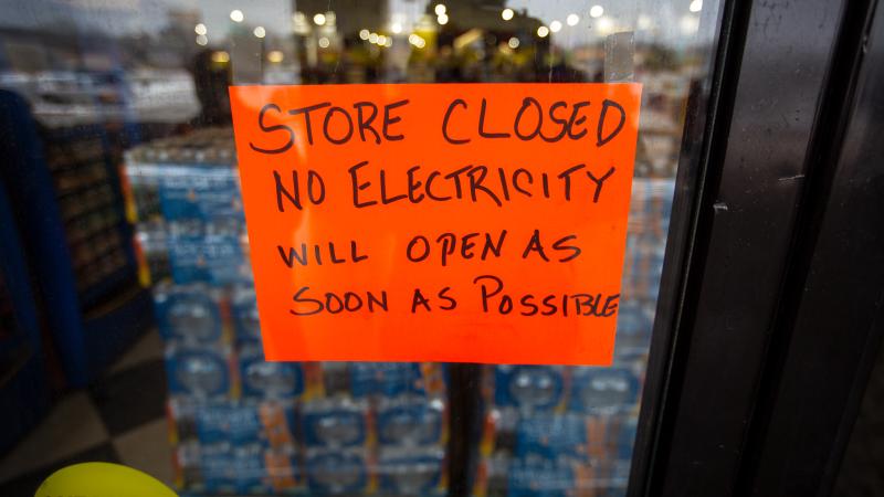 Store closed for blackout, Austin, Texas, Feb. 17, 2021