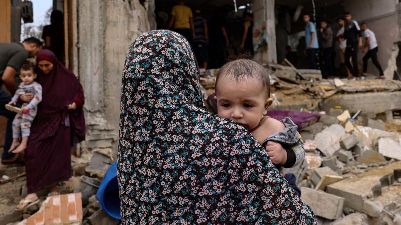 Gaza woman, child, Gaza Strip, Oct. 29, 2023