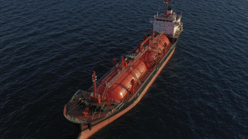 Liquefied petroleum gas tanker GAZ INTERCEPTOR, coast of Cyprus