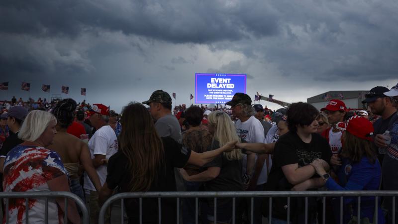 Trump Rally delayed, then canceled, Wilmington, N.C., April 20, 2024