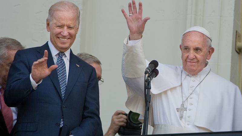 Pope Francies and Joe Biden