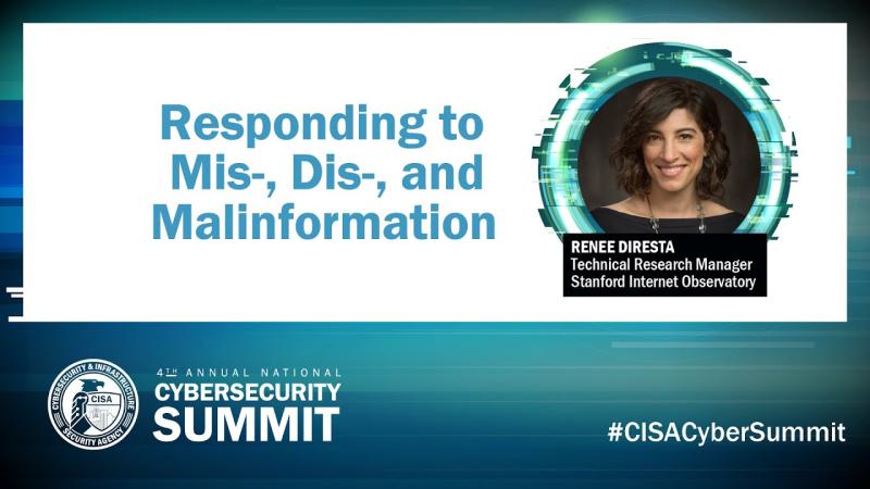 Renee DiResta, formerly of Stanford Internet Observatory and CIA