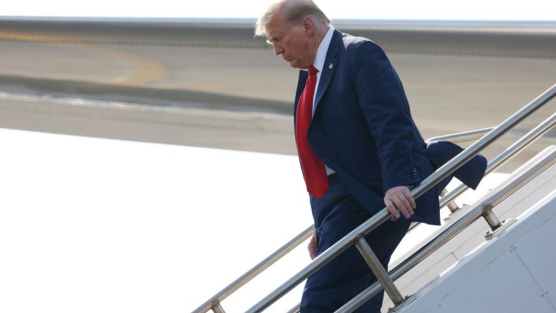 Trump on plane