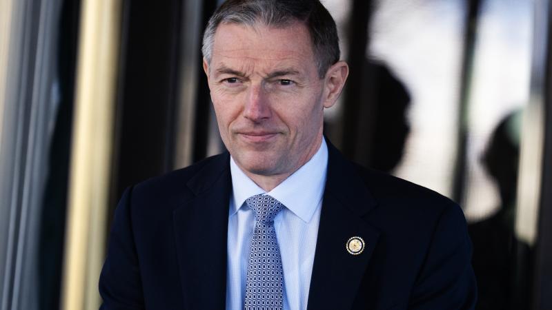  JANUARY 22: Rep. Mike Kennedy, R-Utah, leaves a meeting of the House Republican Conference at the Capitol Hill Club on Wednesday, January 22, 2025.