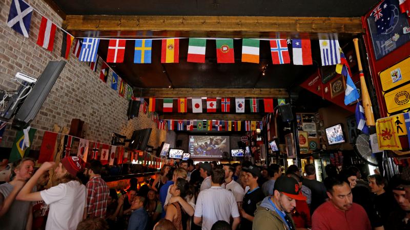 Fans at bar during World Cup in 2014